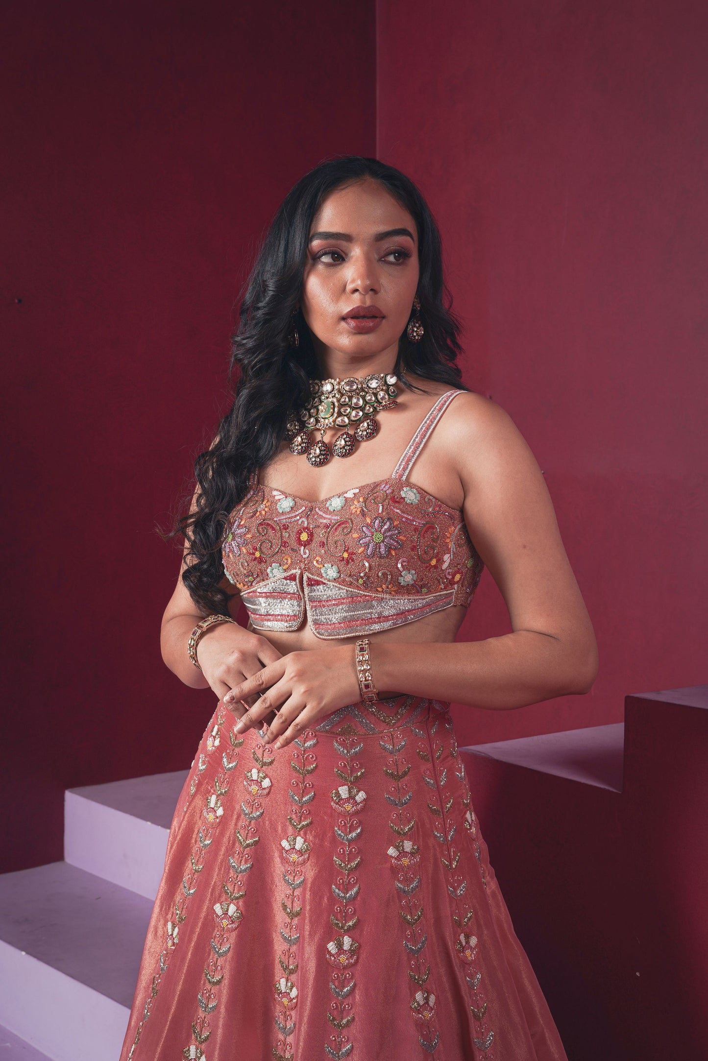 Orange Elephant Lehenga