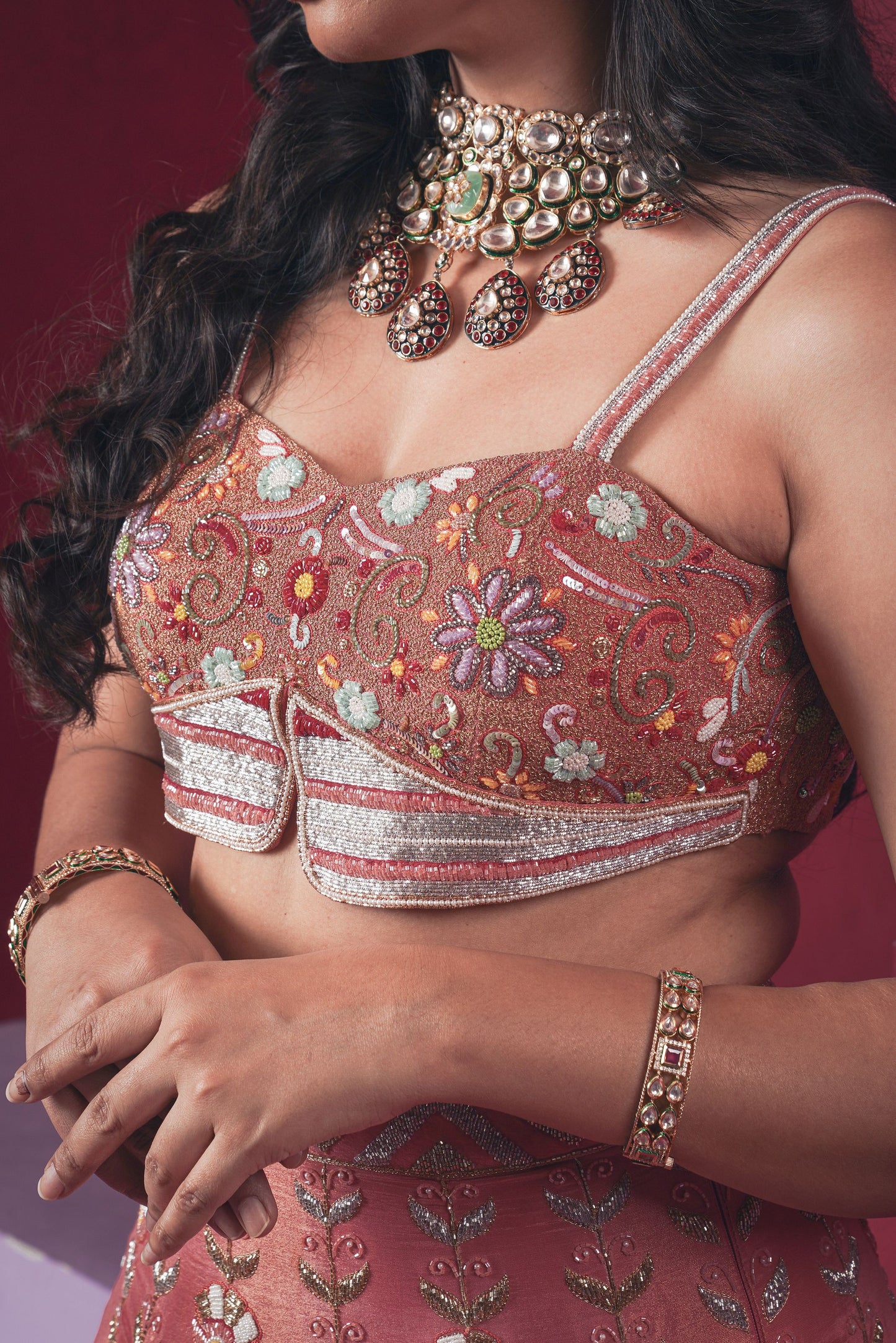 Orange Elephant Lehenga