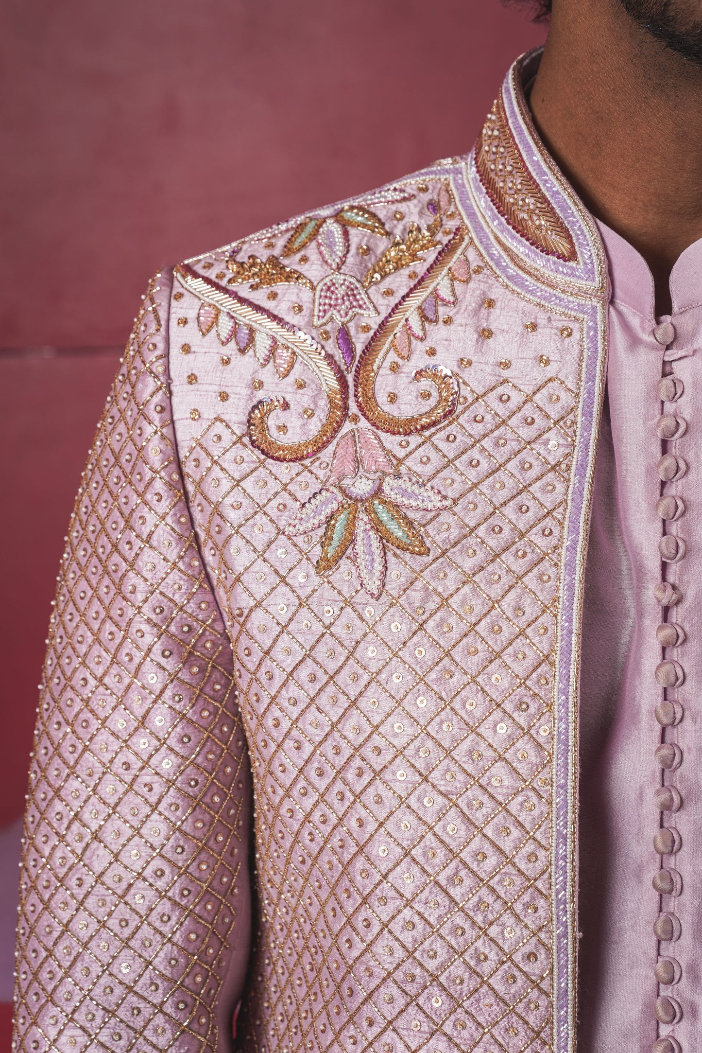 Lavender Sherwani