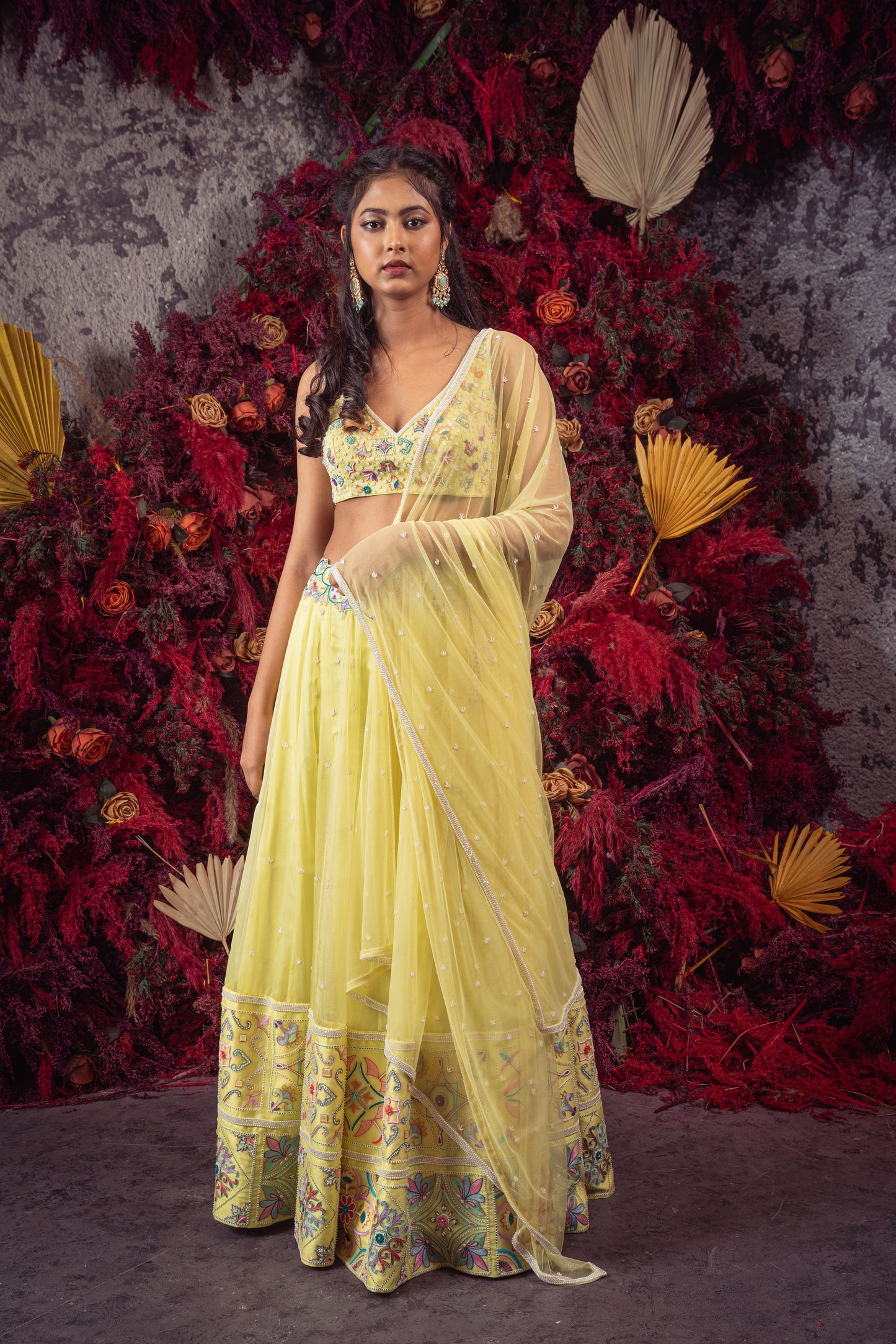 Yellow Tiles Lehenga