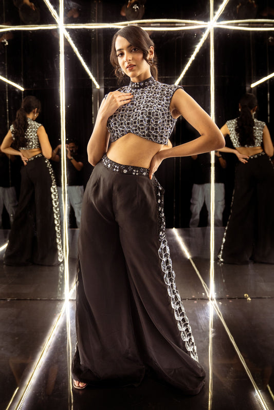 Black Sequin Cord set