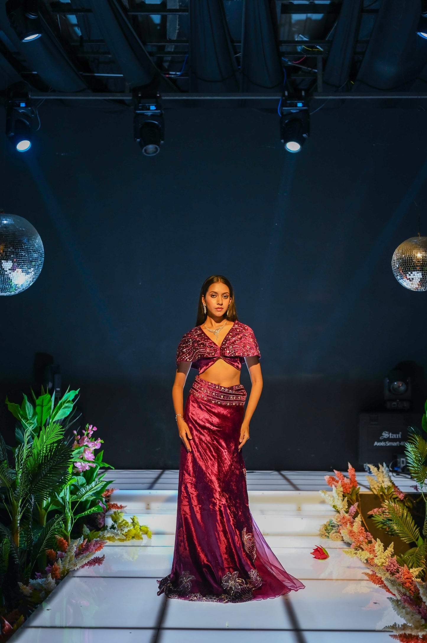 Purple Velvet Lehenga
